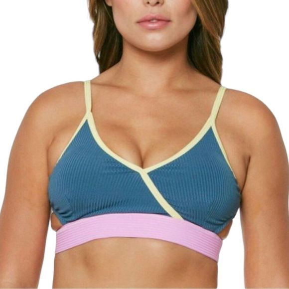 ☀️☀️☀️ Jessica Simpson Chop and Change Crossback Trianglet Top High Cut Leg - Picture 4 of 9